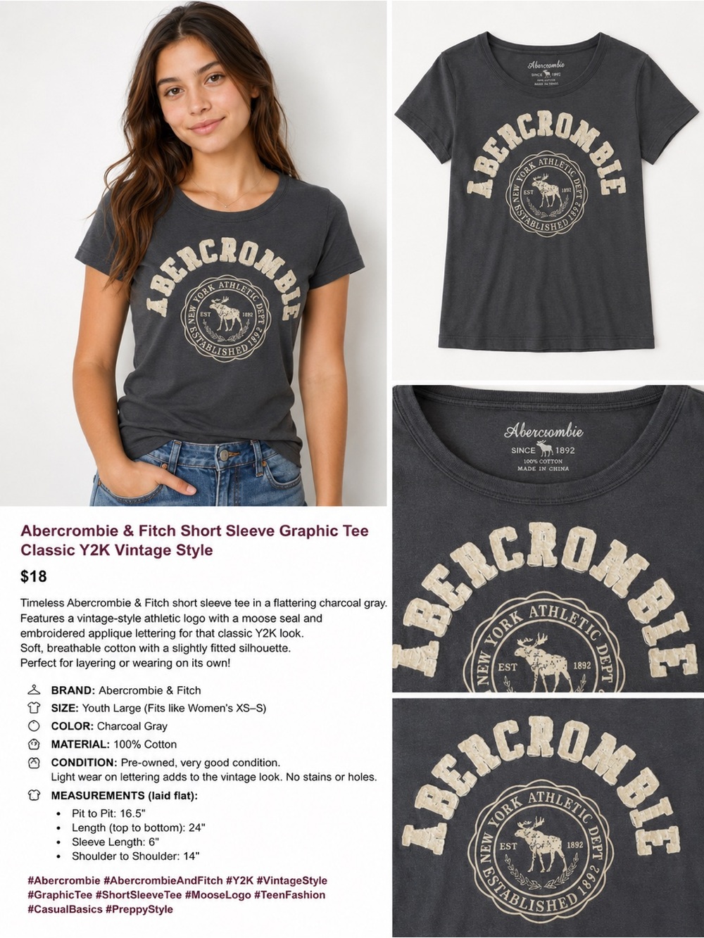 ABERCROMBIE & FITCH GRAPHIC TEE (last one)